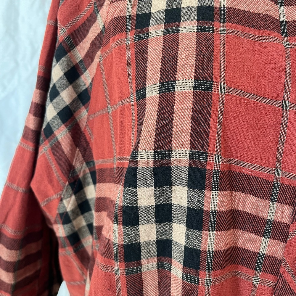Rust plaid button down - Picture 9 of 9